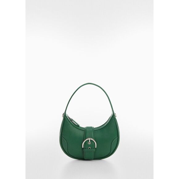 Mango Handbags - 👜 MANGO Padded Half-Moon Bag – Green